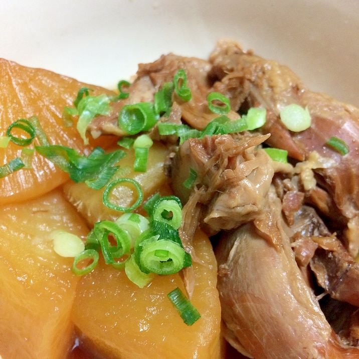 圧力鍋で豚すね肉と大根の煮もの